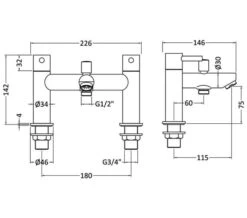 Nuie Series 2 Chrome Deck Mounted Bath Shower Mixer Tap -Shower Room M700 2023 5 25 15 22 18 351