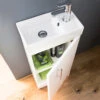 Nuie Vault 400mm Wide Single Door Wall Hung Unit And Basin