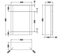 Nuie Parade 550 X 205mm Back-To-Wall WC Furniture Unit -Shower Room M700 2023 5 26 8 13 29 458