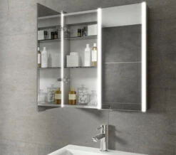 HIB Xenon Double Door 700mm High LED Illuminated Aluminium Cabinet 13 HIB Xenon Double Door 700mm High LED Illuminated Aluminium Cabinet -Shower Room M700 2023 6 1 11 49 56 508