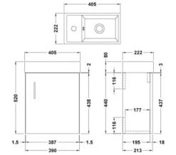 Nuie Vault 400mm Wide Single Door Wall Hung Unit And Basin -Shower Room M700 2023 6 10 11 43 7 916