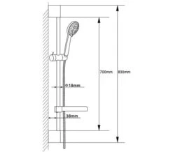Hudson Reed Slimline Slider Rail Kit Chrome With Multifunction Round Handset -Shower Room M700 2023 6 13 9 49 48 715