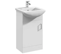 Nuie Mayford 450mm Wide Floor Standing White Cabinet With Basin -Shower Room M700 2023 6 7 7 46 32 500