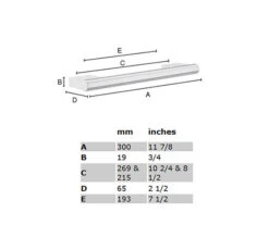 Smedbo Air Chrome Grab Bar 300mm -Shower Room QS S103 2 mn