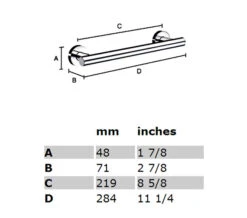 Smedbo Home 284mm Grab Bar -Shower Room QS S147 2 mn