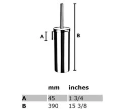Smedbo House Wall Mounted Brush And Holder -Shower Room QS S163 2 mn