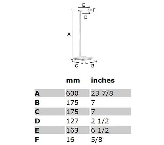 Smedbo Outline Lite Free Standing Polished Stainless Steel Toilet Roll Holder Square Base 5 Smedbo Outline Lite Free Standing Polished Stainless Steel Toilet Roll Holder Square Base - Image 3