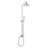 IMEX Levo Chrome Rigid Riser Set With Diverter And Round Shower Head -Shower Room QS V15227 1 mn