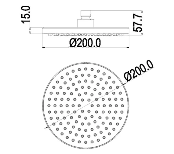 IMEX Levo Chrome Rigid Riser Set With Diverter And Round Shower Head 7 IMEX Levo Chrome Rigid Riser Set With Diverter And Round Shower Head - Image 5