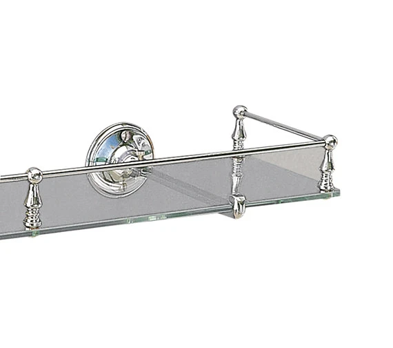 Miller Stockholm Glass Shelf With Guard Rail 500mm - 602C 4 Miller Stockholm Glass Shelf With Guard Rail 500mm - 602C - Image 2