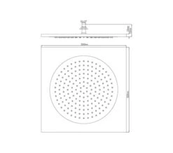 Hudson Reed Chrome Square Ceiling Tile Fixed Shower Head -Shower Room QS V17241 2 mn