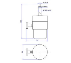 Crosswater Zeya Ceramic WC Brush Holder - ZE025C+ 7 Crosswater Zeya Ceramic WC Brush Holder - ZE025C+ -Shower Room QS V21931 2 mn