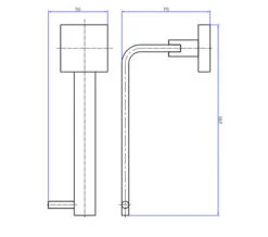 Crosswater Zeya Toilet Roll Holder Chrome - ZE029C+ -Shower Room QS V21934 2 mn