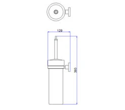 Crosswater Central Chrome Toilet Brush Holder - CE025C+ -Shower Room QS V24238 2 mn