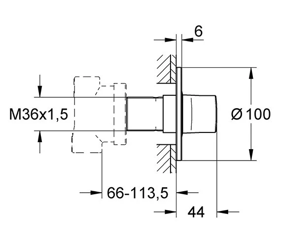 Grohe Ondus 5 Way Diverter Trim Without Concealed Body Chrome 4 Grohe Ondus 5 Way Diverter Trim Without Concealed Body Chrome - Image 2