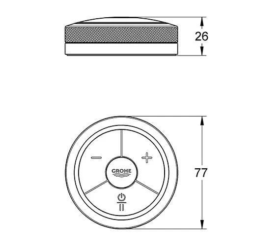 Grohe F-Digital Chrome Remote Controller Wireless For Bath Or Shower - 36309000 4 Grohe F-Digital Chrome Remote Controller Wireless For Bath Or Shower - 36309000 - Image 2
