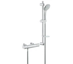 Grohe Grohtherm 1000 Thermostat Chrome Shower Mixer Valve With Euphoria Shower Set