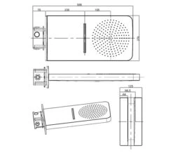 Crosswater Revive Waterfall Fixed Shower Chrome Head - FH2000C -Shower Room QS V41366 2 mn