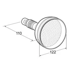 Deva 5 Inch Traditional Shower Head With Swivel Joint -Shower Room QS V49104 2 mn