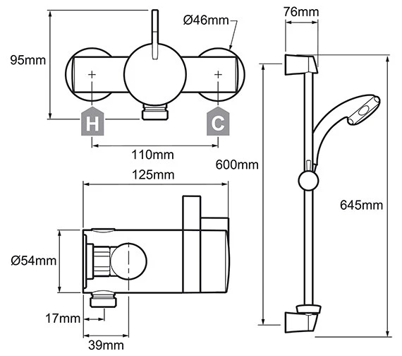 Mira Miniduo And Eco Showerhead EV Thermostatic Mixer Shower Chrome 4 Mira Miniduo And Eco Showerhead EV Thermostatic Mixer Shower Chrome - Image 2