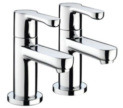 Bristan Nero Pair Of Chrome Bath Taps