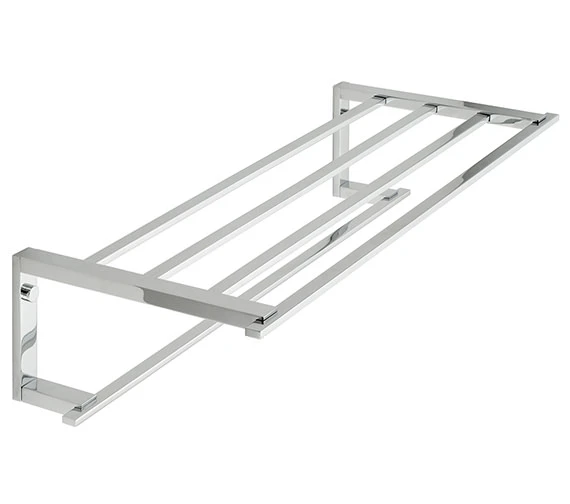 Vado Level Chrome Towel Shelf With Rail 3 Vado Level Chrome Towel Shelf With Rail