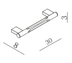 Essential Urban 300mm Straight Chrome Grab Bar -Shower Room QS V59872 2 mn