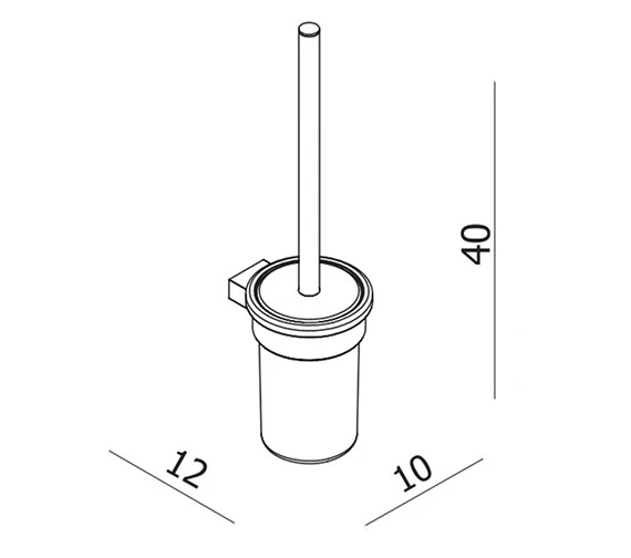 Essential Urban Chrome Toilet Brush Holder 5 Essential Urban Chrome Toilet Brush Holder - Image 3