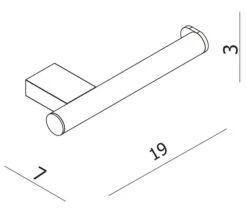 Essential Urban Fixed Chrome Toilet Roll Holder -Shower Room QS V59887 2 mn