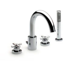 Roca Loft Deck Mounted 4-Hole Chrome Bath Shower Mixer Tap 5A0943C00