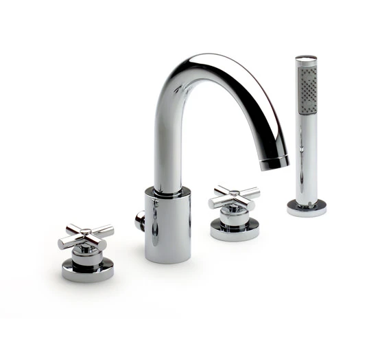 Roca Loft Deck Mounted 4-Hole Chrome Bath Shower Mixer Tap 5A0943C00 3 Roca Loft Deck Mounted 4-Hole Chrome Bath Shower Mixer Tap 5A0943C00