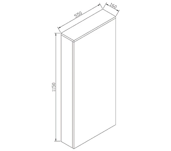 IMEX Echo White Gloss 550 X 1150mm Concealed Cistern Cover 4 IMEX Echo White Gloss 550 X 1150mm Concealed Cistern Cover - Image 2
