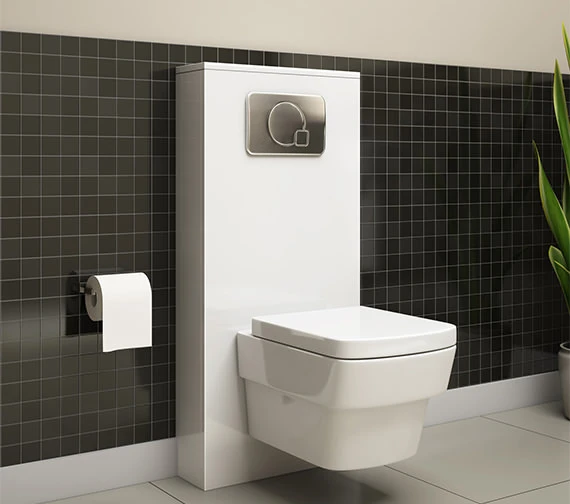 IMEX Echo White Gloss 550 X 1150mm Concealed Cistern Cover 5 IMEX Echo White Gloss 550 X 1150mm Concealed Cistern Cover - Image 3