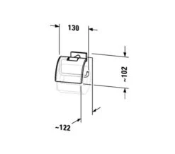Duravit Karree Chrome Toilet Roll Holder - 0099551000 7 Duravit Karree Chrome Toilet Roll Holder - 0099551000 -Shower Room QS V72871 2 mn