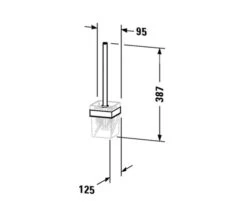 Duravit Karree Wall Mounted Chrome Brush Set - 0099571000 7 Duravit Karree Wall Mounted Chrome Brush Set - 0099571000 -Shower Room QS V72873 2 mn