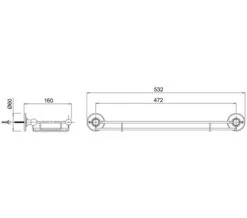 Burlington Shelf With Chrome Plated Railing - A18 CHR 7 Burlington Shelf With Chrome Plated Railing - A18 CHR -Shower Room QS V73061 2 mn