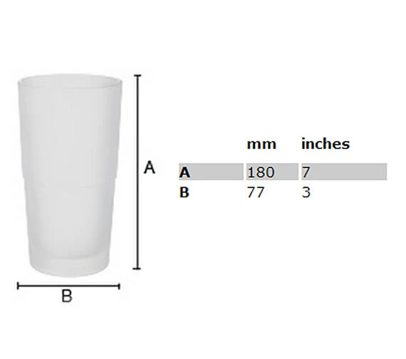 Smedbo Xtra Spare Frosted Glass Container For Toilet Brush 4 Smedbo Xtra Spare Frosted Glass Container For Toilet Brush - Image 2
