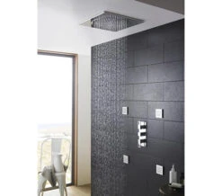 Hudson Reed Chrome Square Ceiling Tile Fixed Shower Head